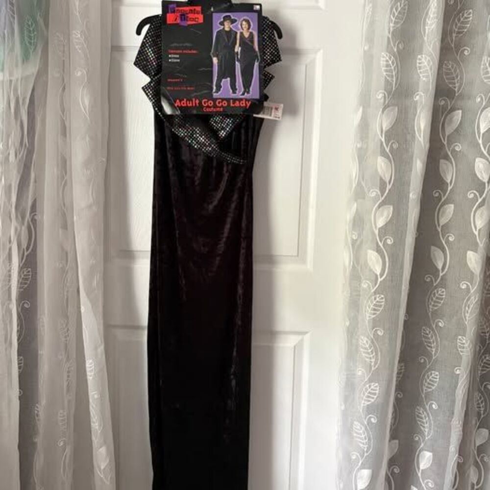 New Adult Go Go Lady Halloween Costume Dress Gloves Women Black One Size